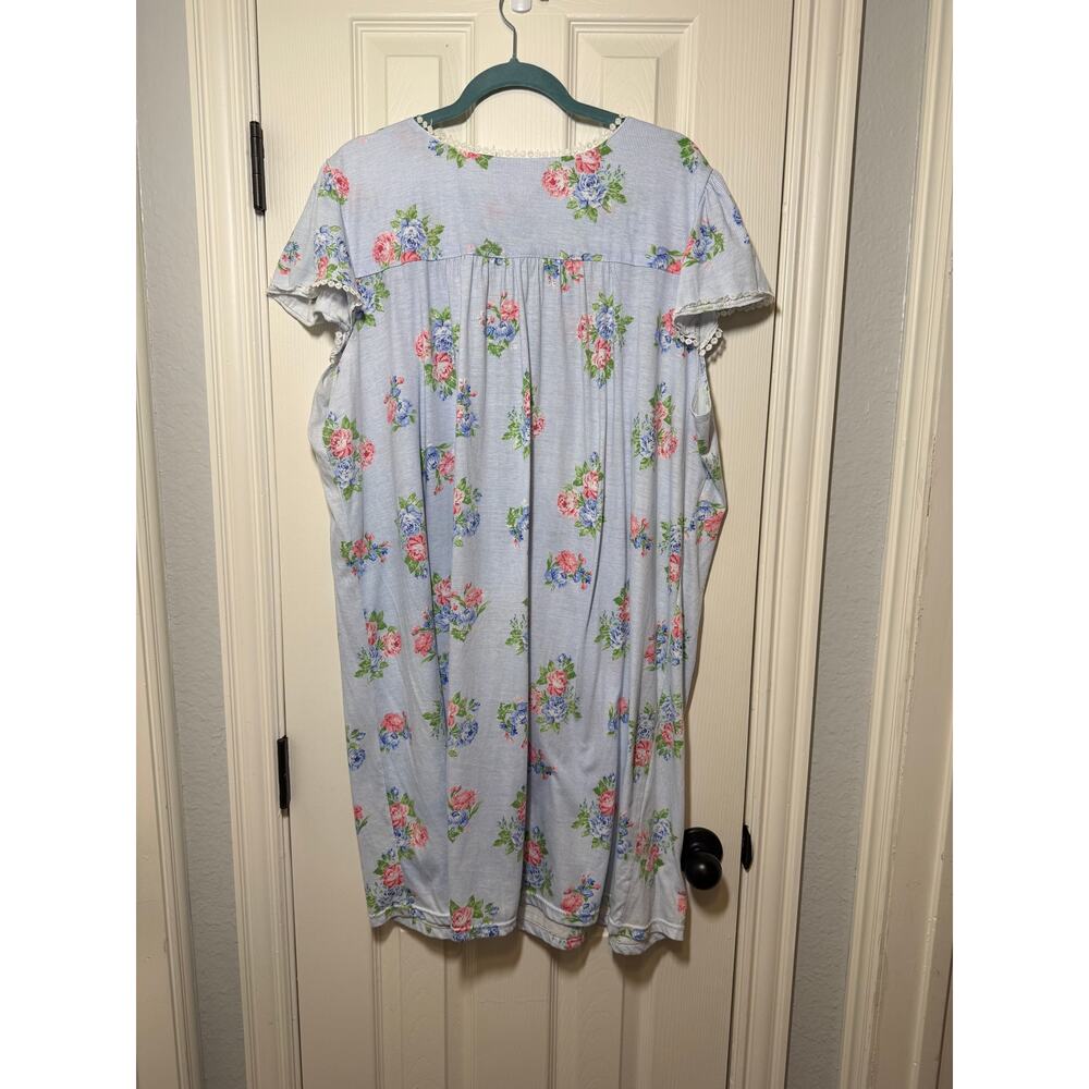 Pink Label Floral Nightgown Lace Trim Cottagecore Gown – Size 2X Approx. - Picture 3 of 8